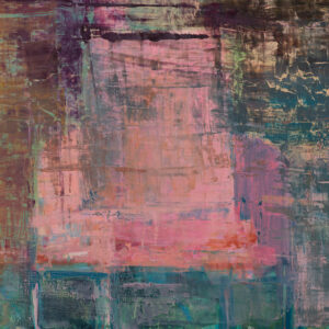 Extinct Series by Elena Zolotnitsky. pink chair oil painting on Mylar mounted and framed.
