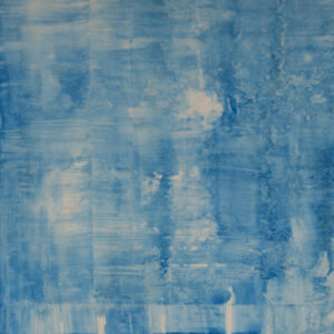 limited edition blue oil on mylar panel mounted