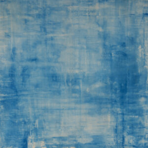 Blue oil painting on mylar on mounted panel by Elena Zolotnitsky