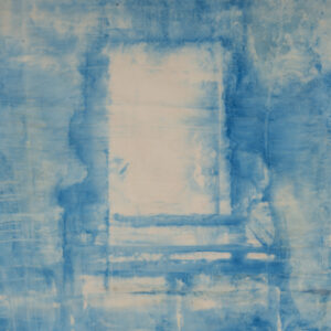 limited edition blue 01 oil on mylar panel mounted by Elena Zolotnitsky
