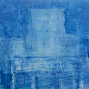 Limited Edition Blue #17. Deep blue oil painting on mylar panel mounted by Elena Zolotnitsky